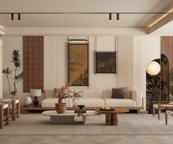 Wabi-sabi Style A Living Room-ID:440293079