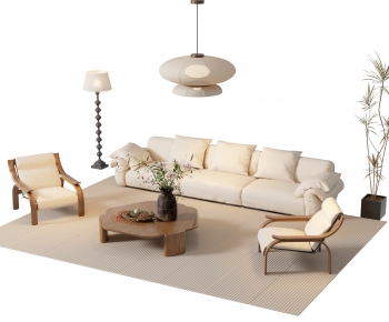 Wabi-sabi Style Sofa Combination-ID:511389026
