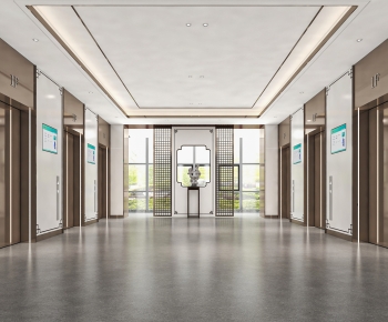 New Chinese Style Office Elevator Hall-ID:196403033
