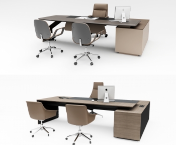Modern Office Desk And Chair-ID:489929914
