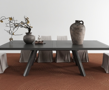 Wabi-sabi Style Dining Table And Chairs-ID:181530951