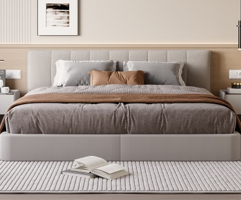 Modern Double Bed-ID:597032074
