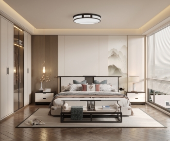 New Chinese Style Bedroom-ID:410769948