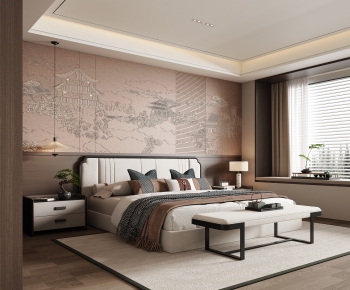 New Chinese Style Bedroom-ID:234800105