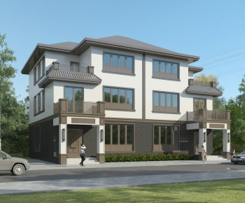 New Chinese Style Double Townhouse-ID:741728073