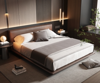 Modern Double Bed-ID:771683939