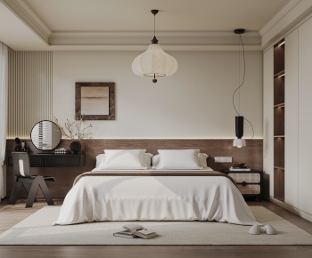 Wabi-sabi Style Bedroom-ID:110757119