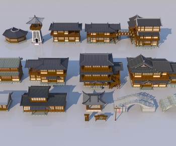 Chinese Style Ancient Architectural Buildings-ID:921750078
