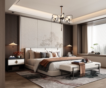 New Chinese Style Bedroom-ID:881617076