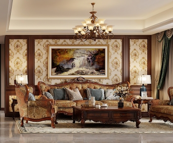 American Style A Living Room-ID:336134911