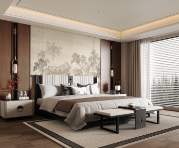New Chinese Style Bedroom-ID:318825965