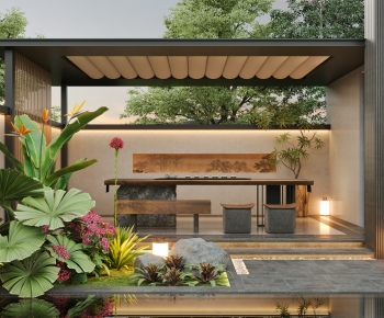 New Chinese Style Courtyard/landscape-ID:694008115