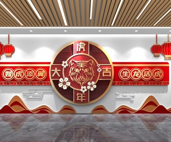 New Chinese Style Culture Wall-ID:892537124