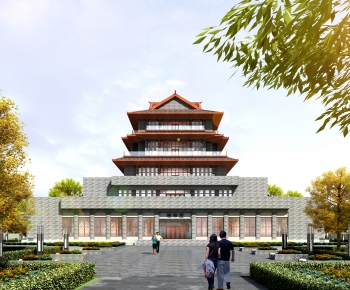 Chinese Style Ancient Architectural Buildings-ID:630546098