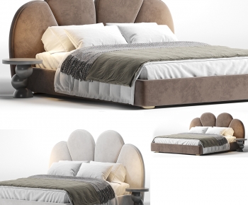 Modern Double Bed-ID:869733101