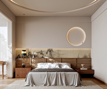Wabi-sabi Style Bedroom-ID:944143062