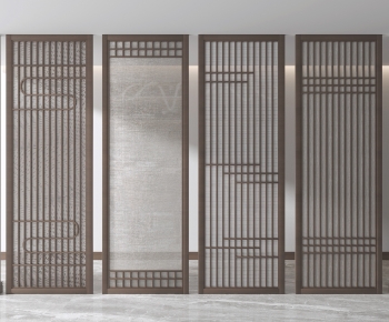 New Chinese Style Glass Screen Partition-ID:404526003