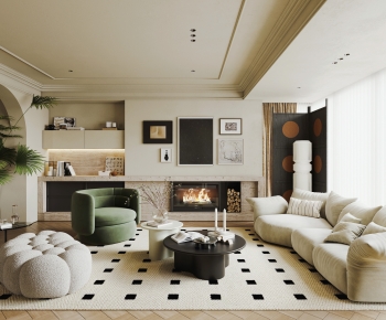 French Style A Living Room-ID:554881157