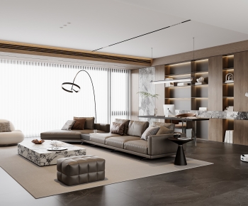 Modern A Living Room-ID:384695057