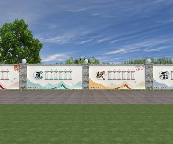 New Chinese Style Landscape Wall-ID:976181032