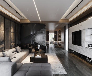 Modern A Living Room-ID:255549045