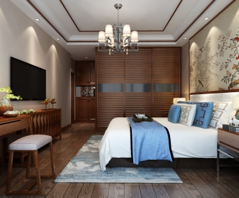 Chinese Style Bedroom-ID:595722919