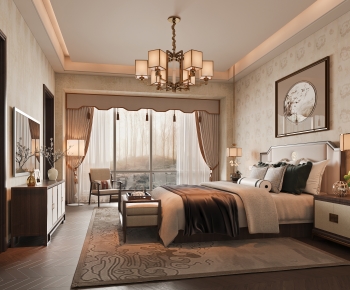 New Chinese Style Bedroom-ID:307209012