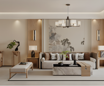 New Chinese Style A Living Room-ID:205414063