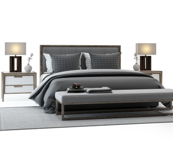 Modern Double Bed-ID:413731107