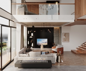 Modern A Living Room-ID:410876044