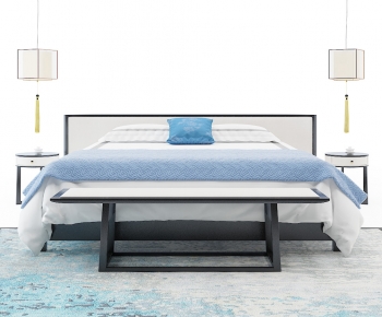 New Chinese Style Double Bed-ID:316829787