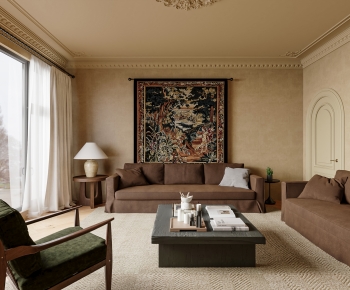 Wabi-sabi Style A Living Room-ID:425699001