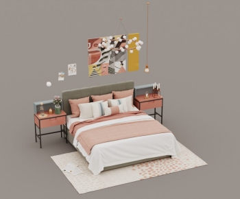 Modern Double Bed-ID:239460959