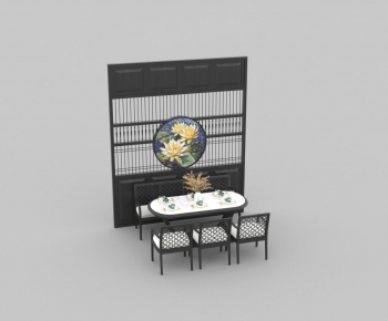 Chinese Style Dining Table And Chairs-ID:992182975