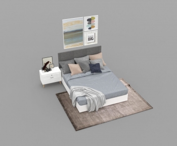 Modern Double Bed-ID:408705952