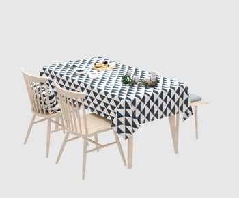 Nordic Style Dining Table And Chairs-ID:649971966