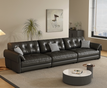 Modern Three-seat Sofa-ID:919045935