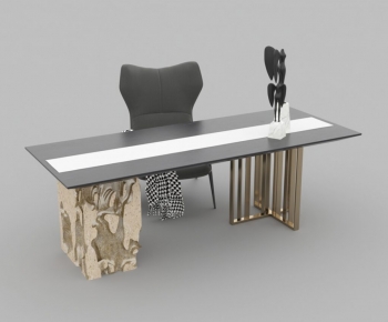Modern Office Desk And Chair-ID:118212945
