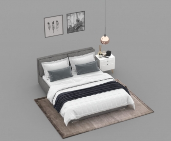 Modern Double Bed-ID:286602977