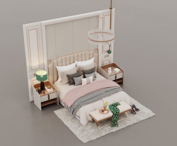 Modern Double Bed-ID:126303918