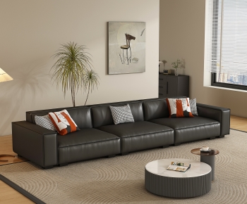 Modern Three-seat Sofa-ID:855073939