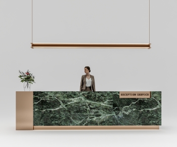 Modern Reception Desk-ID:986380104