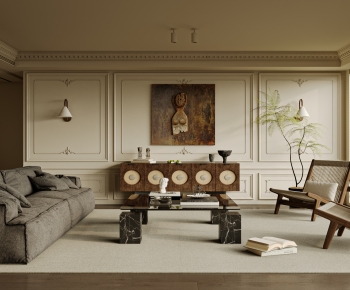 French Style A Living Room-ID:701297042
