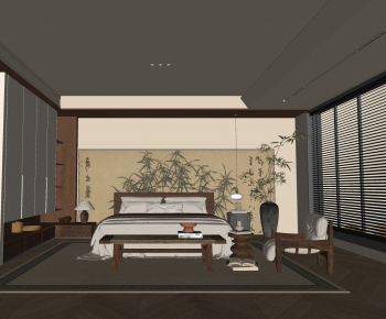 New Chinese Style Bedroom-ID:918349036