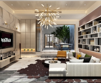 Modern A Living Room-ID:786700013