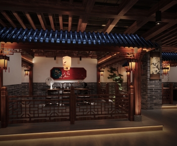 Chinese Style Teahouse Tea House-ID:336860908
