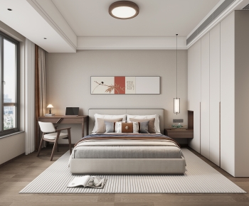 New Chinese Style Bedroom-ID:445499443