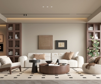 Wabi-sabi Style A Living Room-ID:693634996