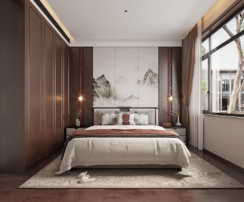 New Chinese Style Bedroom-ID:940249929