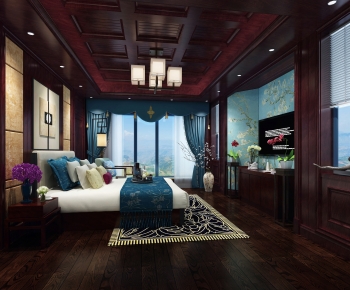 New Chinese Style Bedroom-ID:820889002